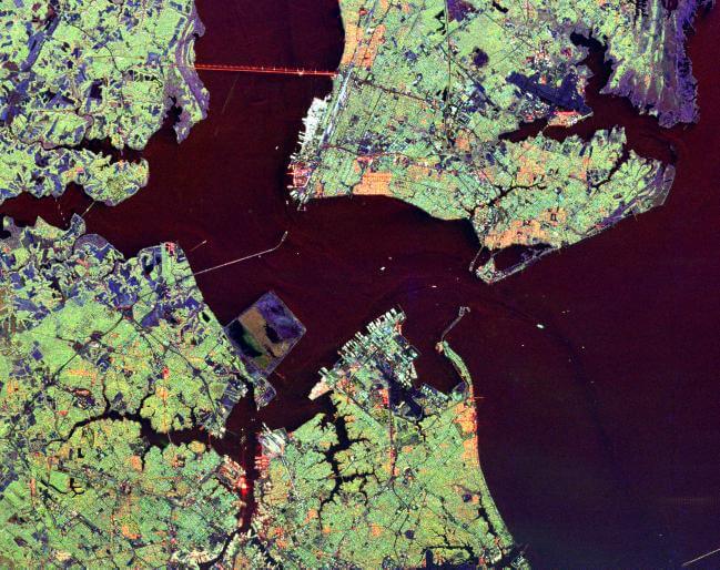 Hampton roads from space Hampton roads from space